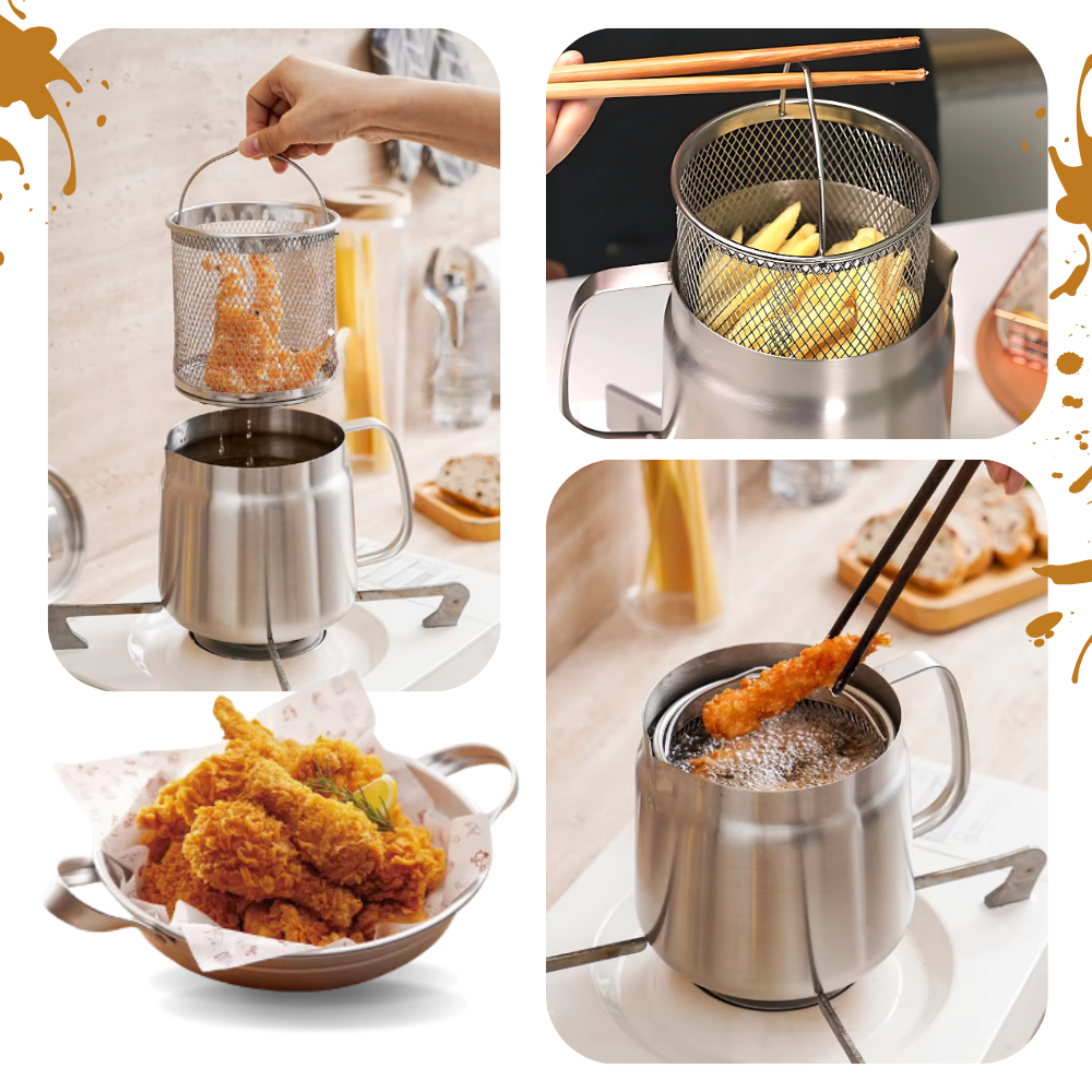 Friteuse en acier inoxydable 2 en 1 - Ozerty