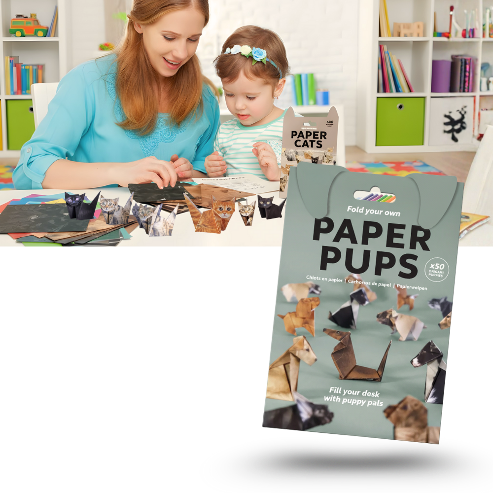Papier origami 3D d'animaux - Ozerty