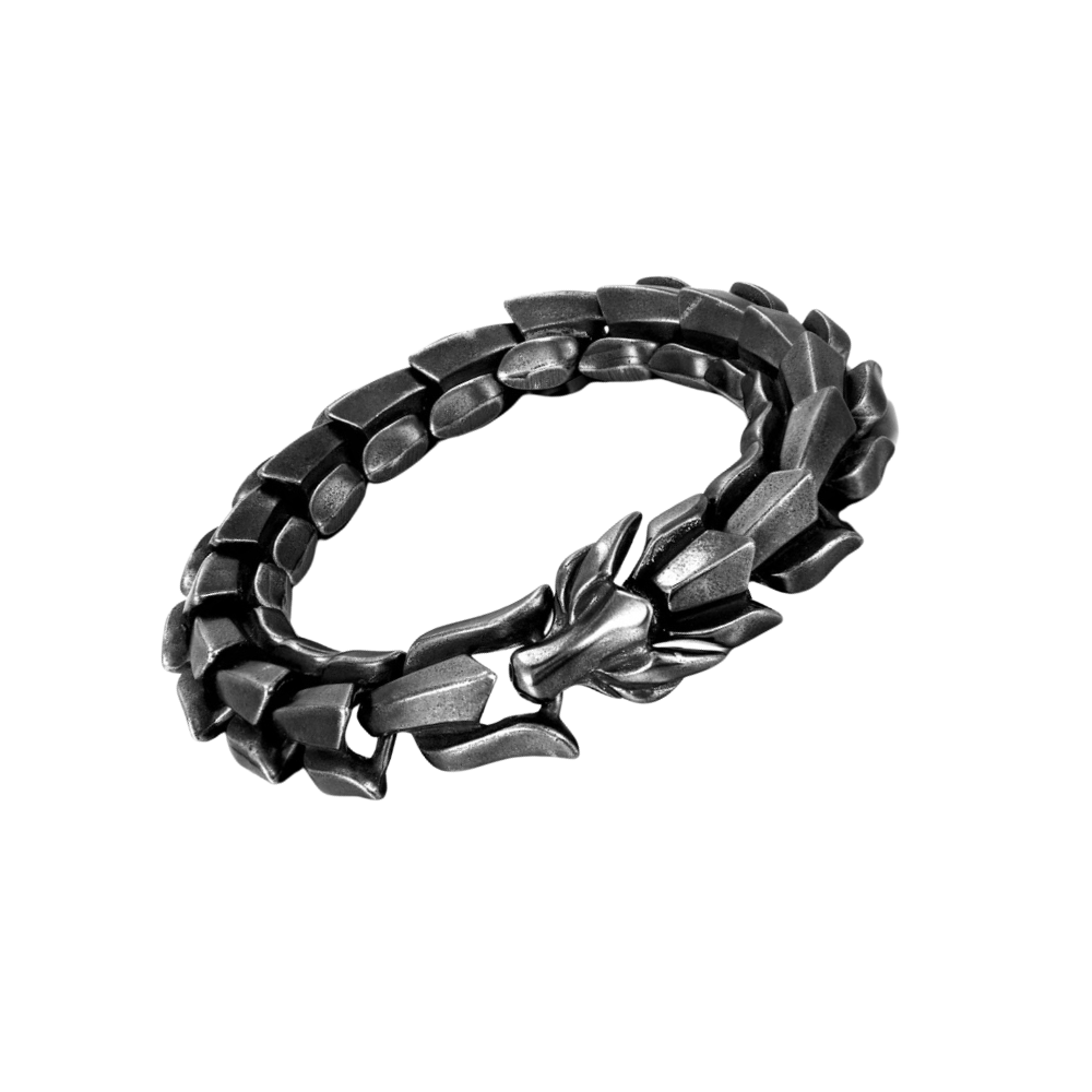Bracelet réglable en forme de dragon de Midgard
-Gris foncé - Ozerty
