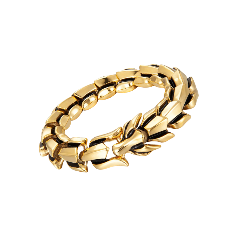 Bracelet réglable en forme de dragon de Midgard
-Doré - Ozerty