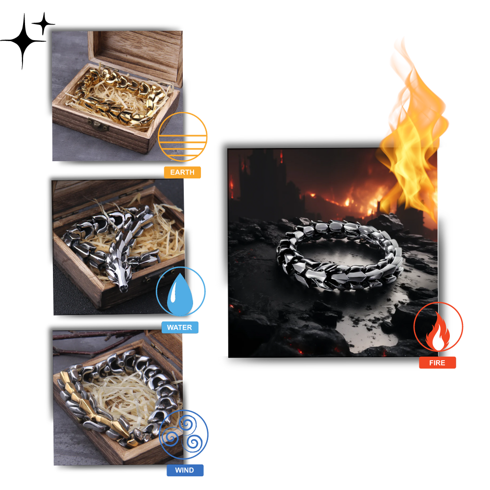 Bracelet réglable en forme de dragon de Midgard
- Ozerty