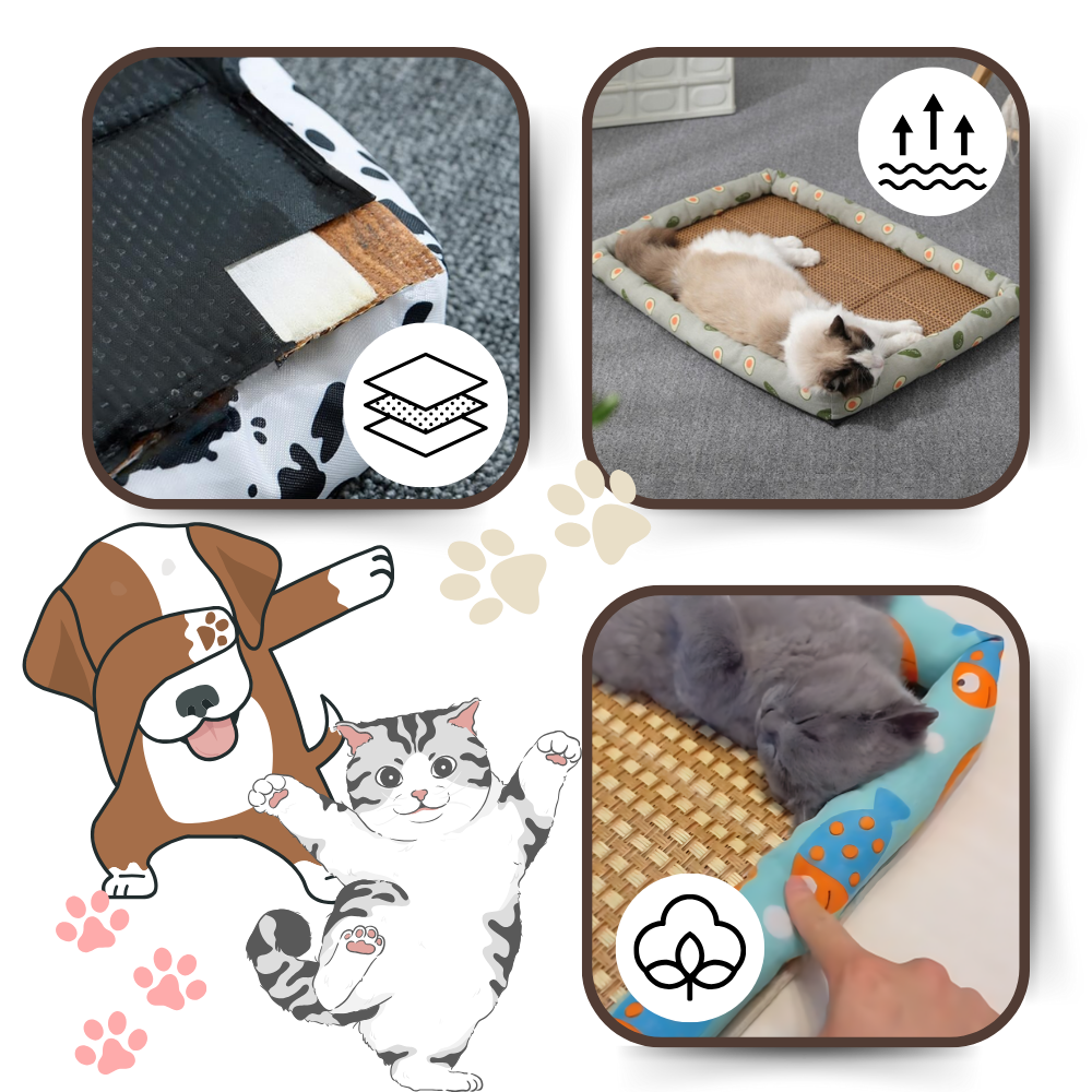 Tapis anti-dérapant et rafraîchissant pour animaux de compagnie
- Ozerty