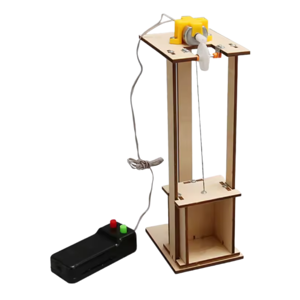 Jouet d'apprentissage construction en bois à assembler -Ascenseur - Ozerty