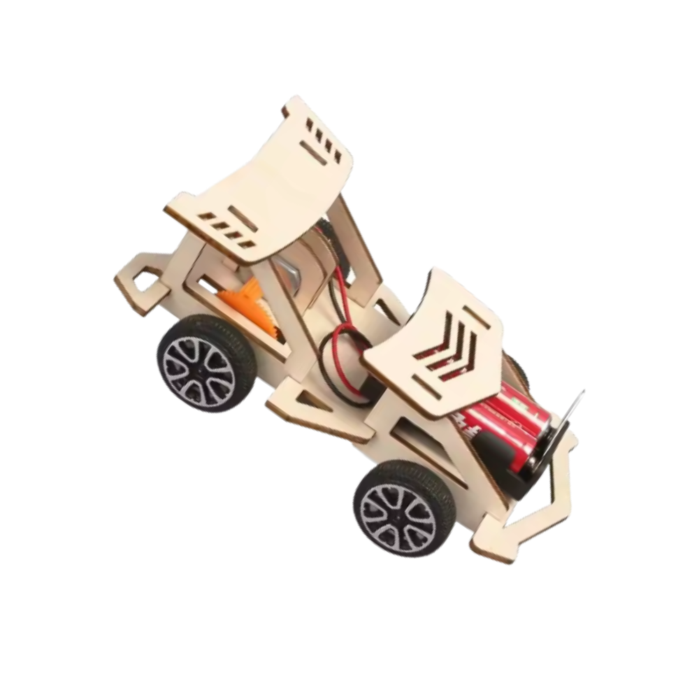 Jouet d'apprentissage construction en bois à assembler -Voiture de course - Ozerty