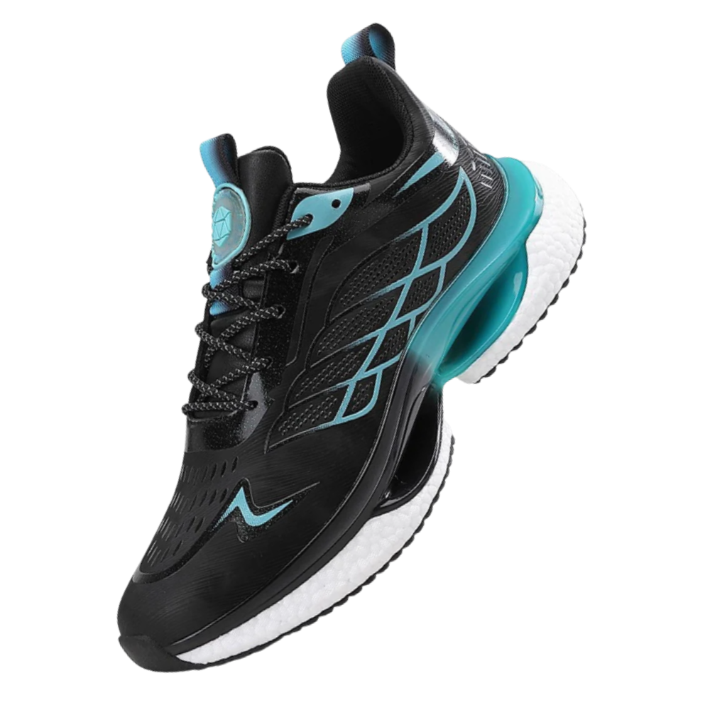 Chaussures de course rembourrées et respirantes -Noir - Ozerty