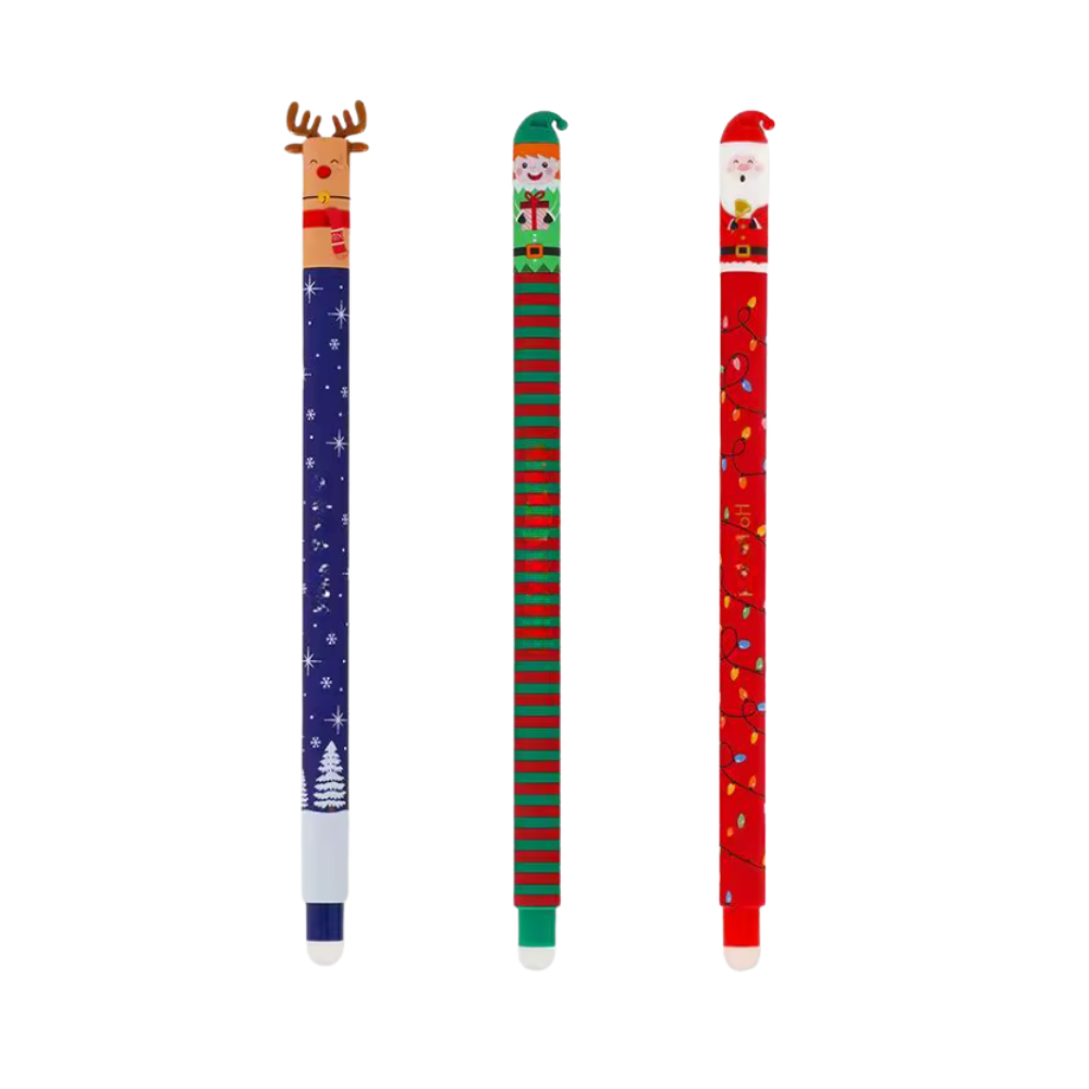 Stylos gel effaçable avec encre thermosensible -Noël - Ozerty
