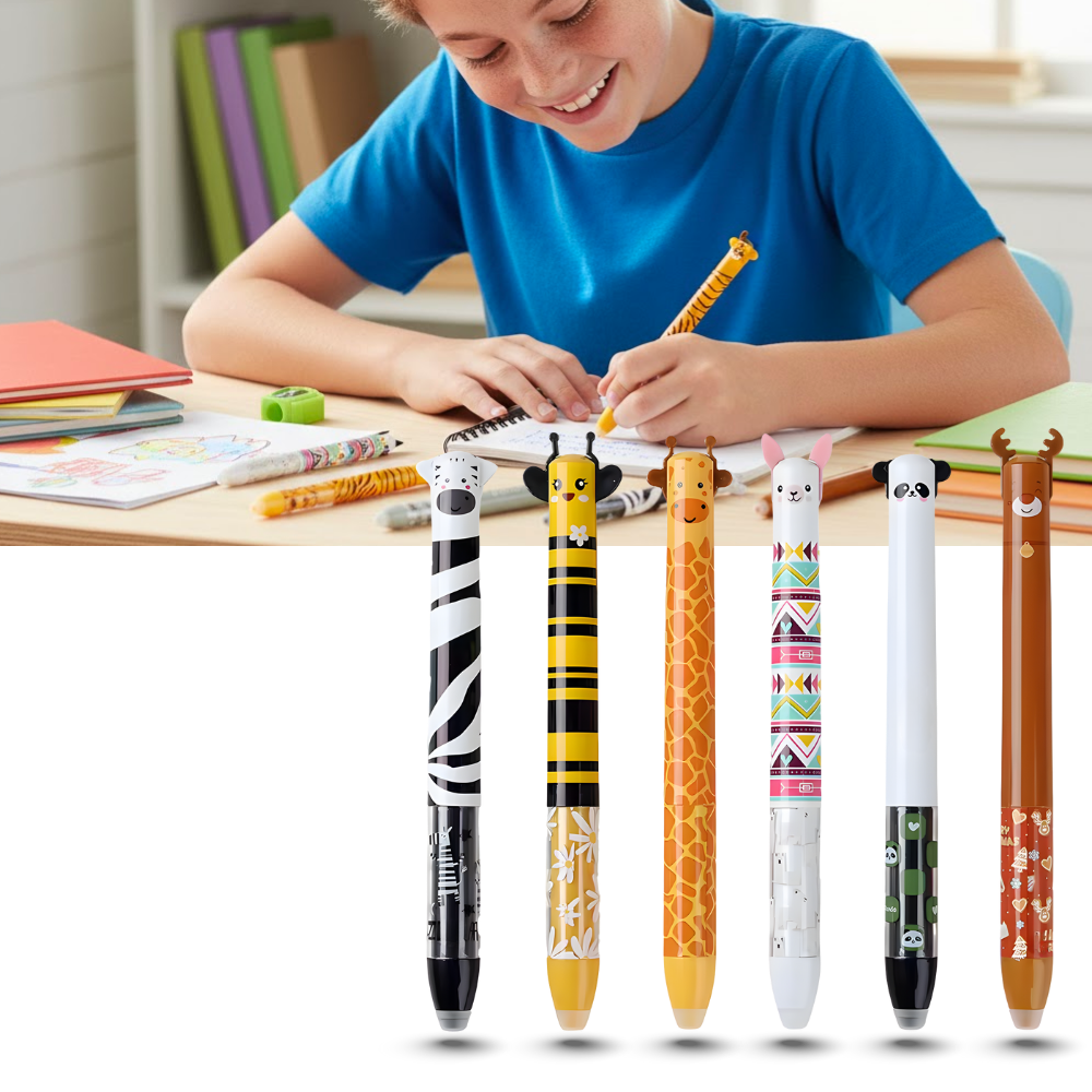Stylos gel effaçable avec encre thermosensible - Ozerty