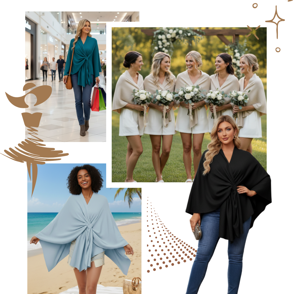 Veste poncho tricoté chic pour femme - Ozerty