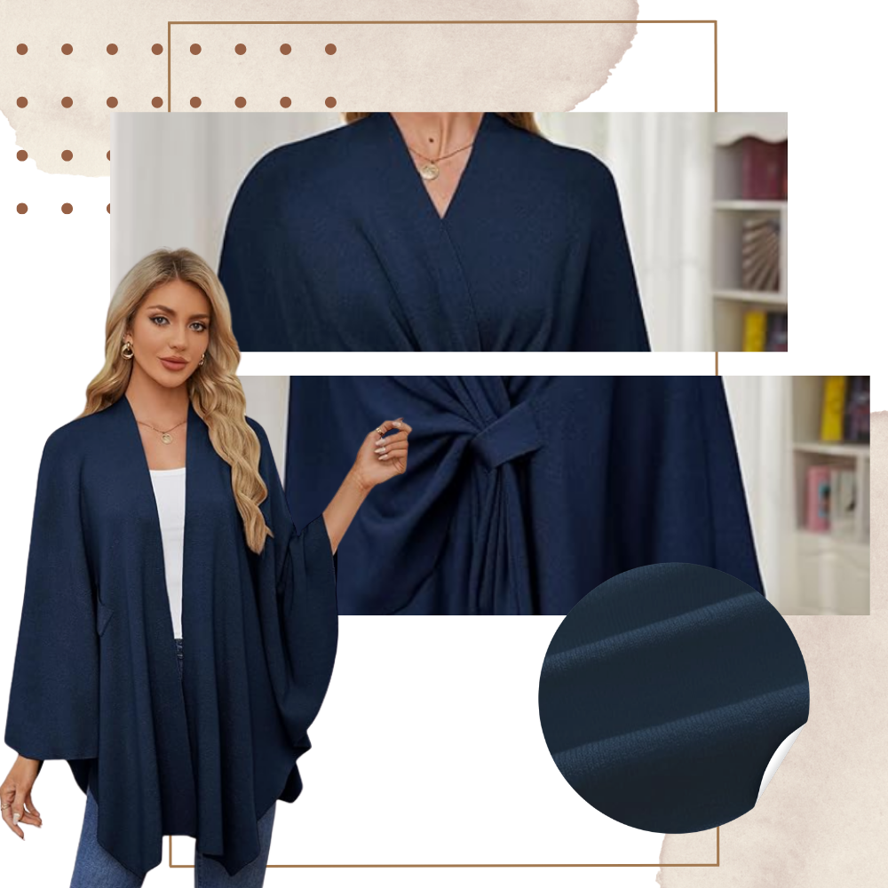 Veste poncho tricoté chic pour femme - Ozerty