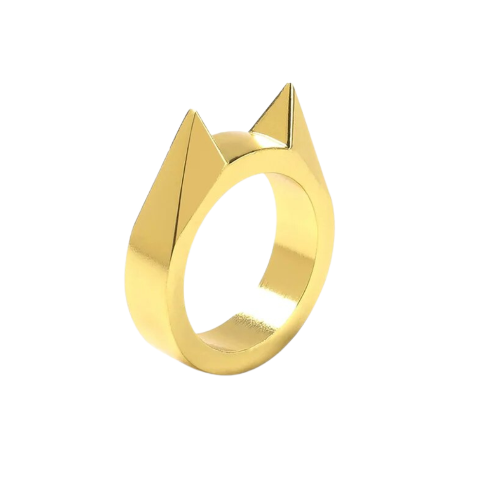 Bague d'autodéfense oreilles de chat -Or - Ozerty