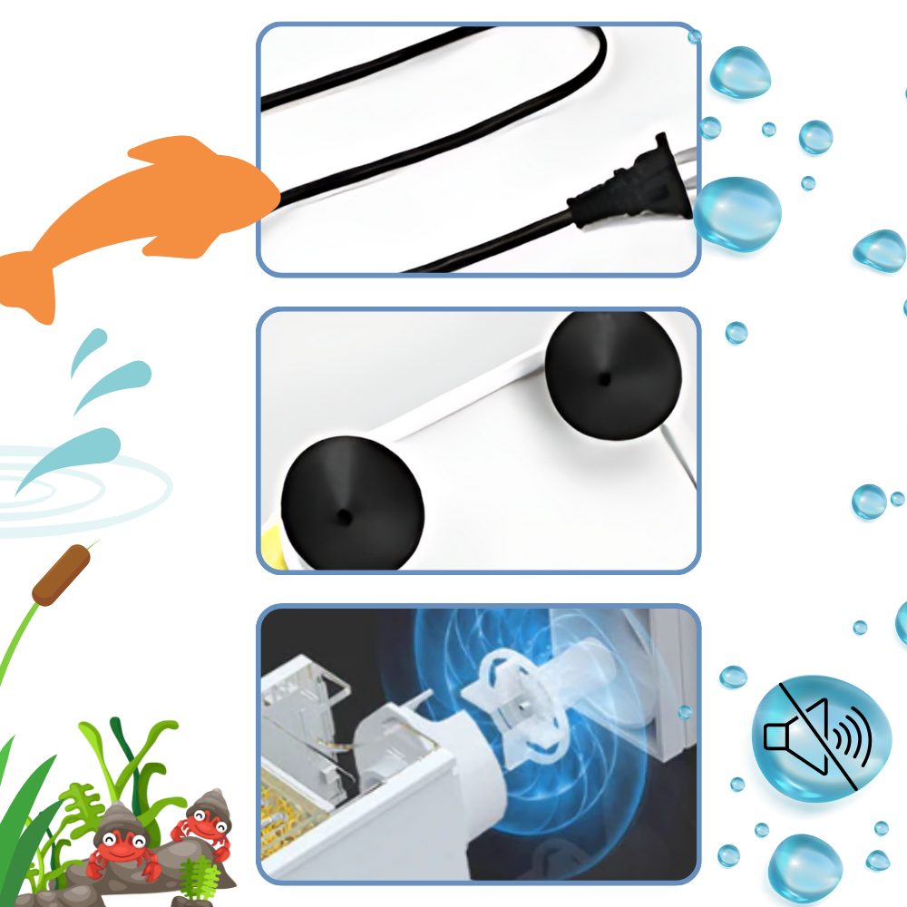 Pompe à filtre pour aquarium anti-colmatage - Ozerty