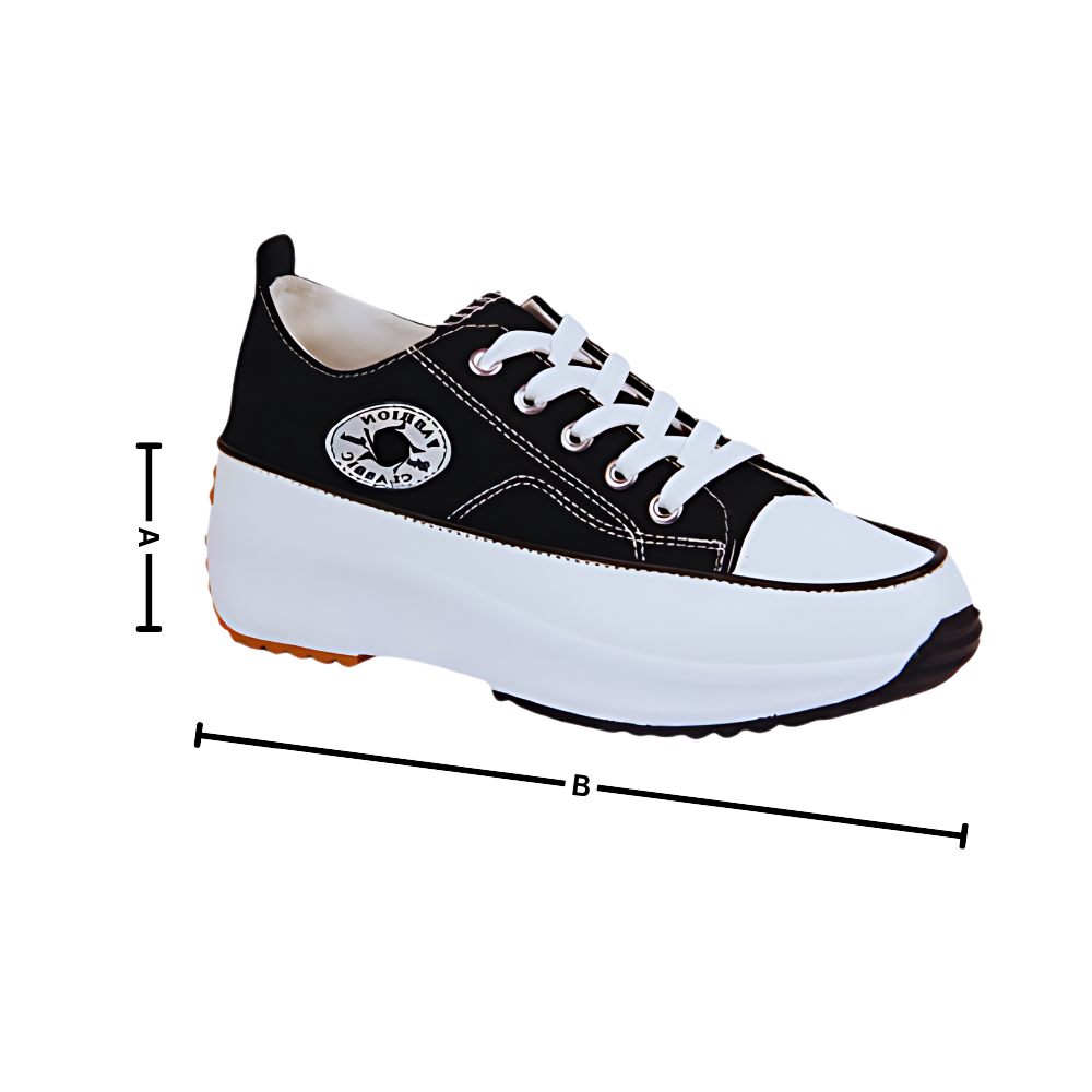 Sneakers anti-dérapantes en toile confortablement surélevées
- Ozerty