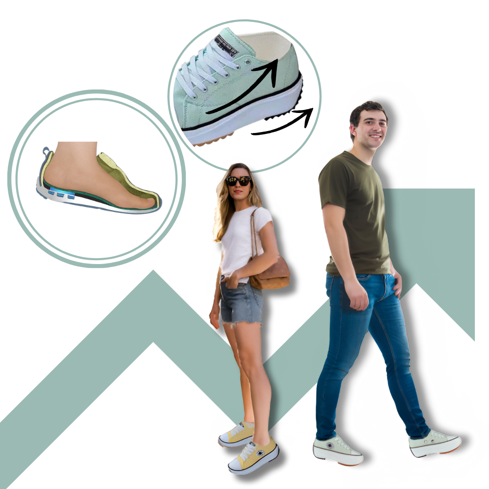 Sneakers anti-dérapantes en toile confortablement surélevées
- Ozerty
