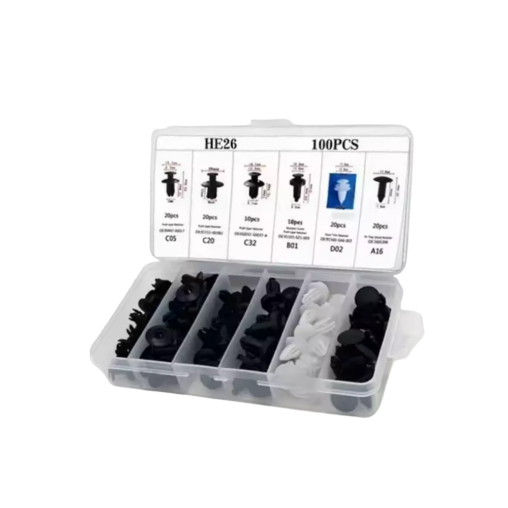 Kit complet de rivets pour voiture -100 pièces avec outils - Ozerty