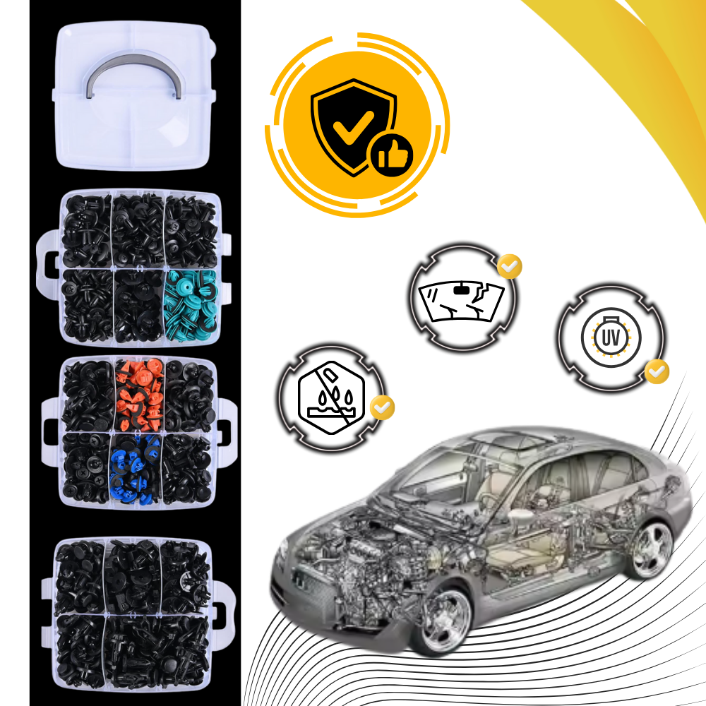 Kit complet de rivets pour voiture - Ozerty