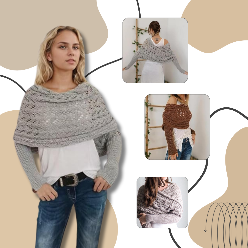 Chandail douillet en tricot avec épaules découvertes - Ozerty