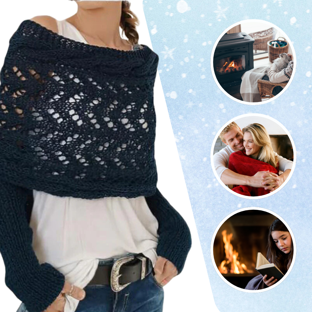 Chandail douillet en tricot avec épaules découvertes - Ozerty