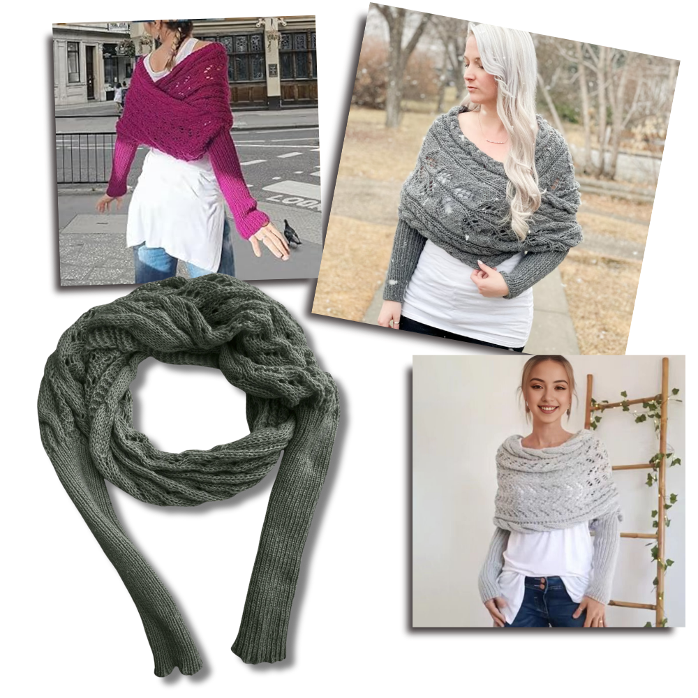 Chandail douillet en tricot avec épaules découvertes - Ozerty