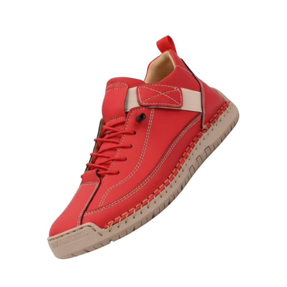 Baskets orthopédiques à soutien enveloppant -Rouge pour Hommes - Ozerty