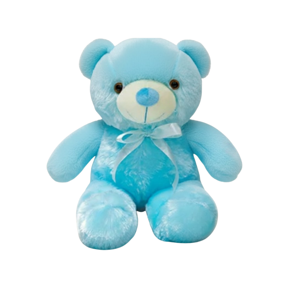 Peluche lumineuse LED en forme d'ourson -Bleu - Ozerty