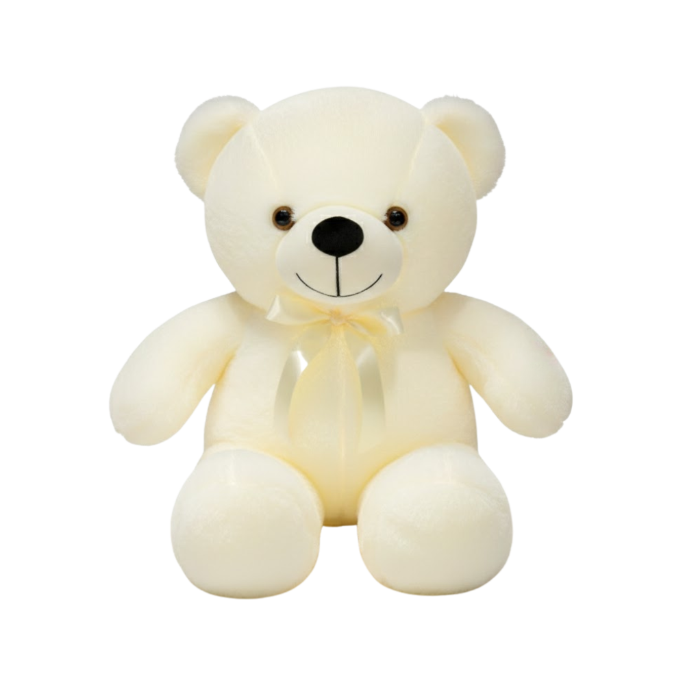 Peluche lumineuse LED en forme d'ourson -Blanc - Ozerty