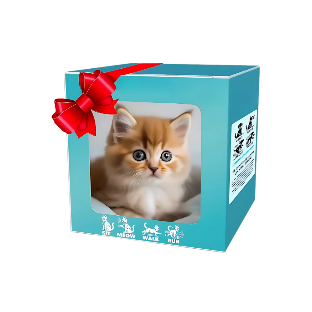 Adorable robot chaton/chiot -Chat orange tigré - Ozerty