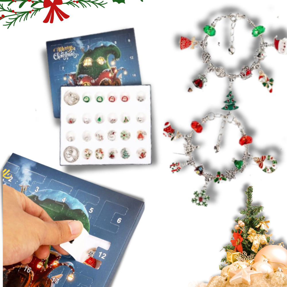 Calendrier de l'Avent Bijoux à faire soi-même de 24 jours - Ozerty