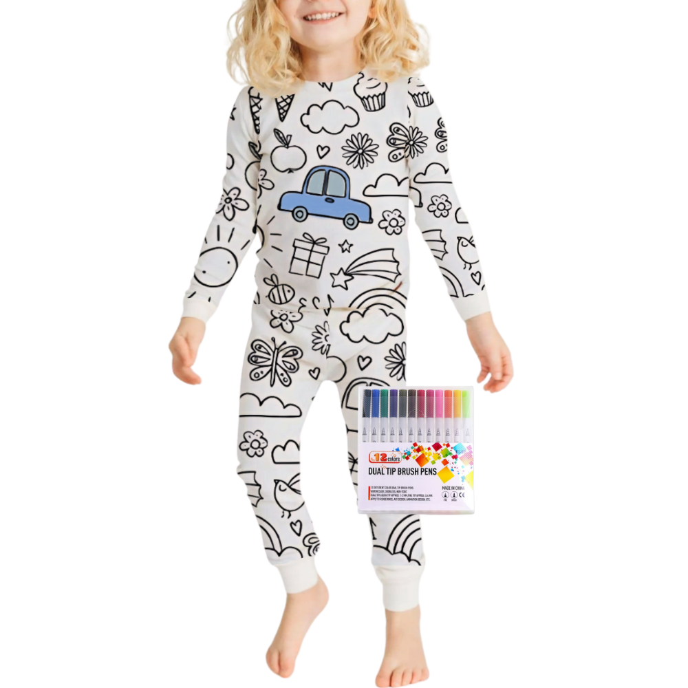 Pyjama à colorier -Belle journée - Ozerty