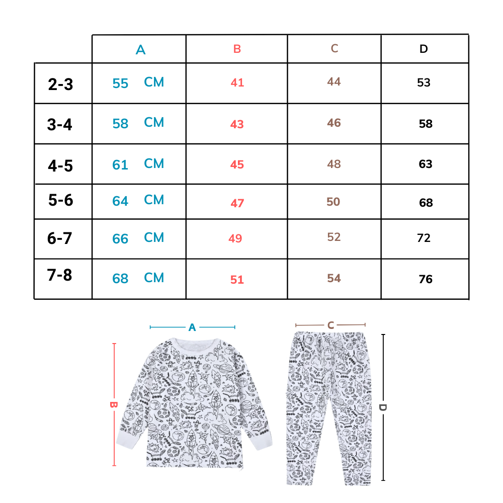Pyjama à colorier - Ozerty