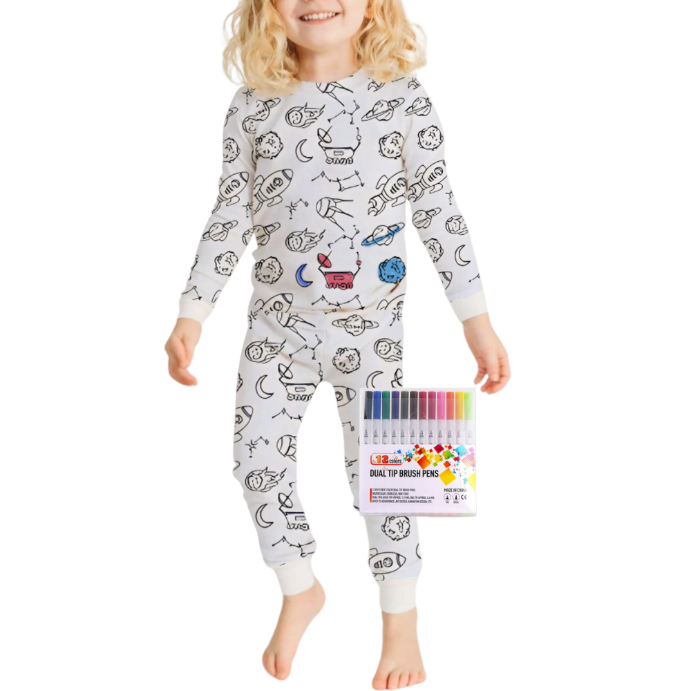 Pyjama à colorier -Galaxie - Ozerty