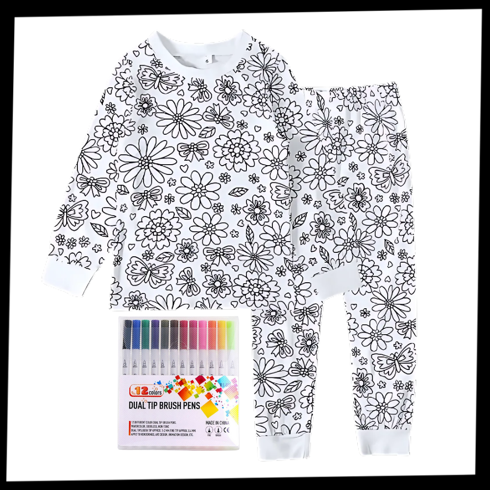 Pyjama à colorier - Ozerty