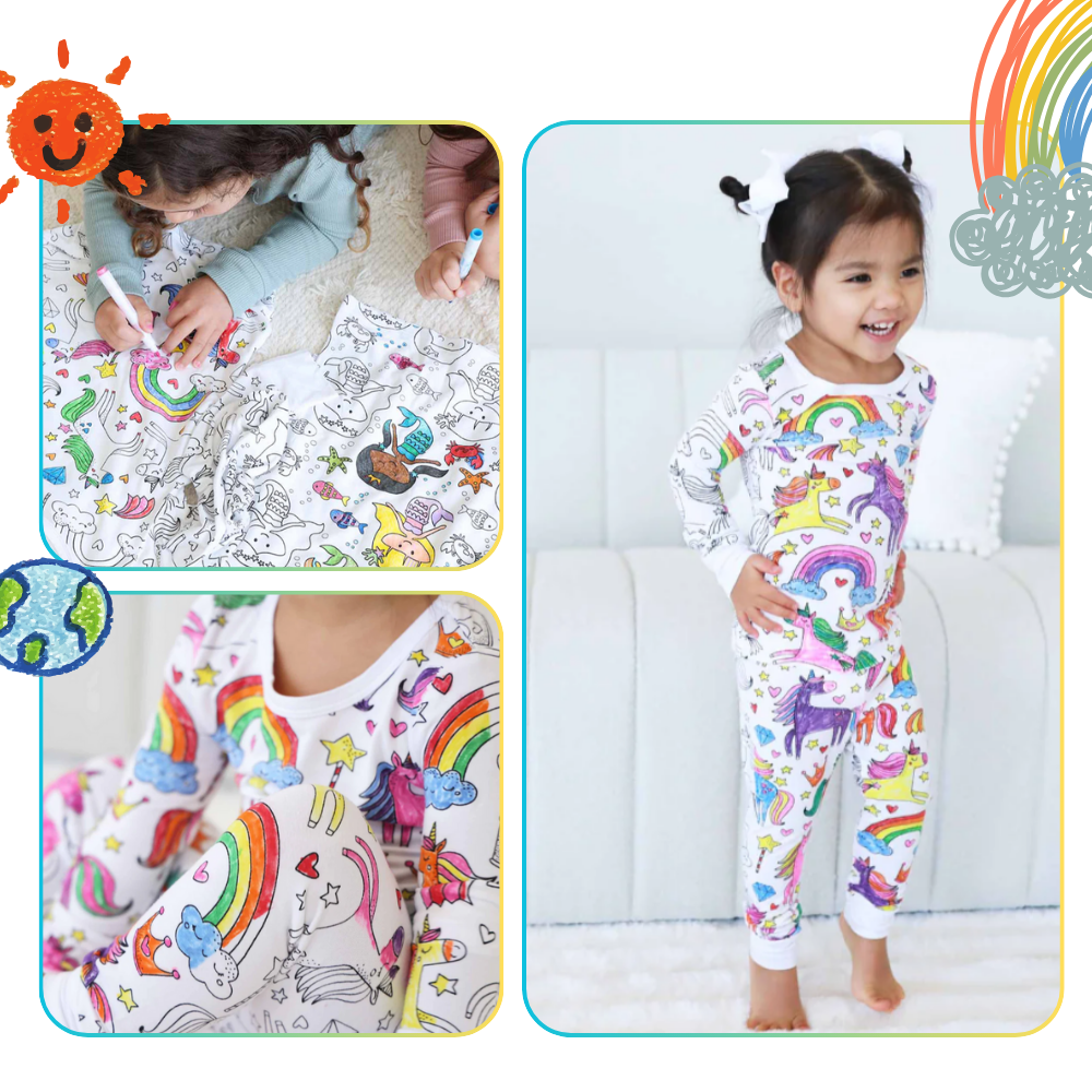 Pyjama à colorier - Ozerty