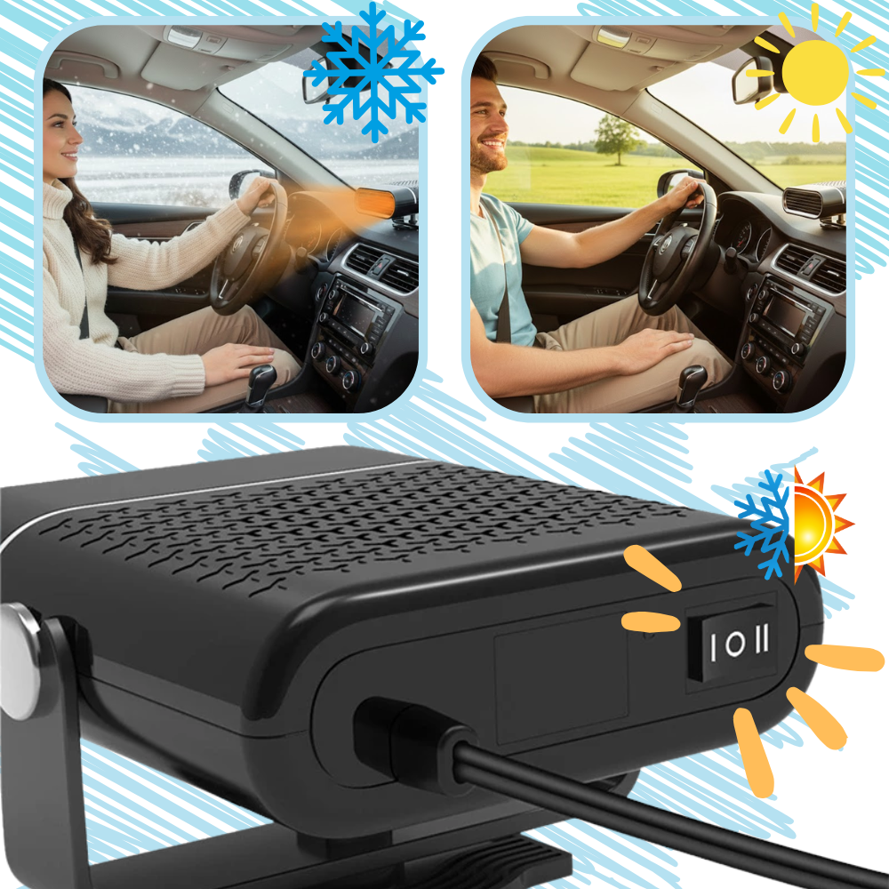 Dégivreur portable pour voiture 2 en 1 - Ozerty