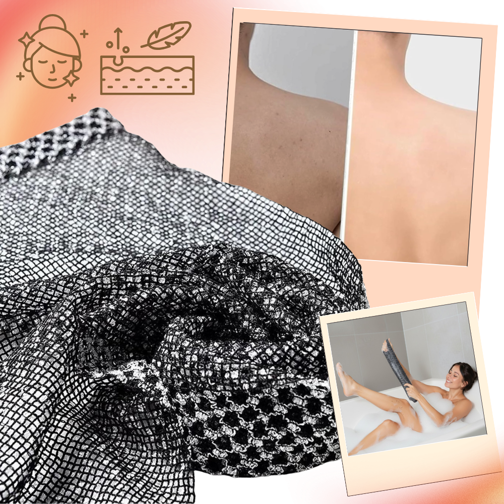 Gant de toilette exfoliant à double surface - Ozerty