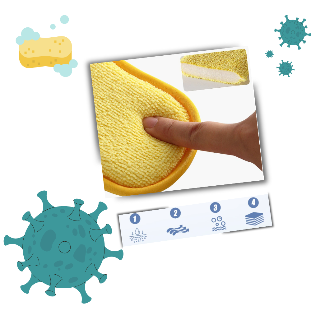 Éponge à vaisselle durable et réutilisable
- Ozerty