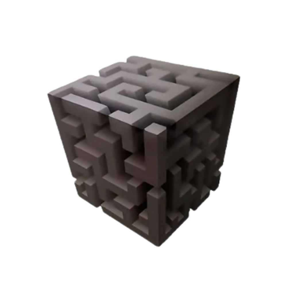 Sticker mural illusion 3D -Labyrinthe cubique - Ozerty