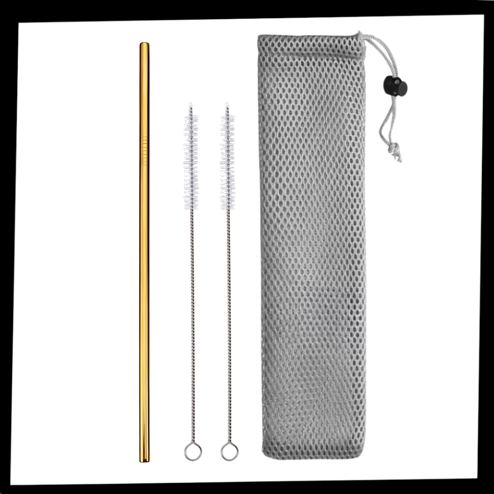 Paille réutilisable en acier inoxydable - Ozerty