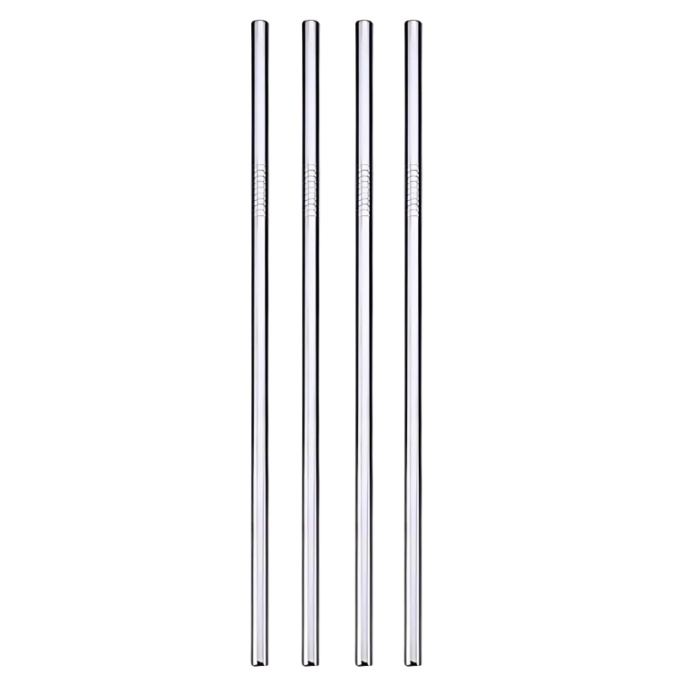 Paille réutilisable en acier inoxydable -Argent - Ozerty