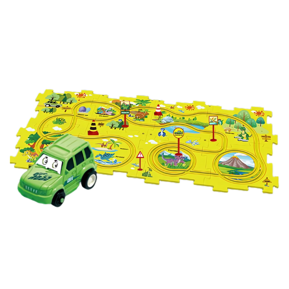 Jeu de piste ludique pour voitures électriques
-Dinosaure/15 Pcs - Ozerty