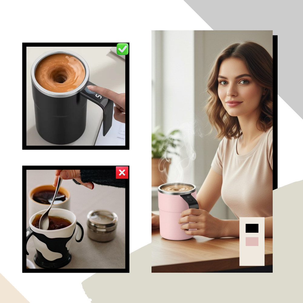 Tasse intelligente avec mélangeur automatique - Ozerty