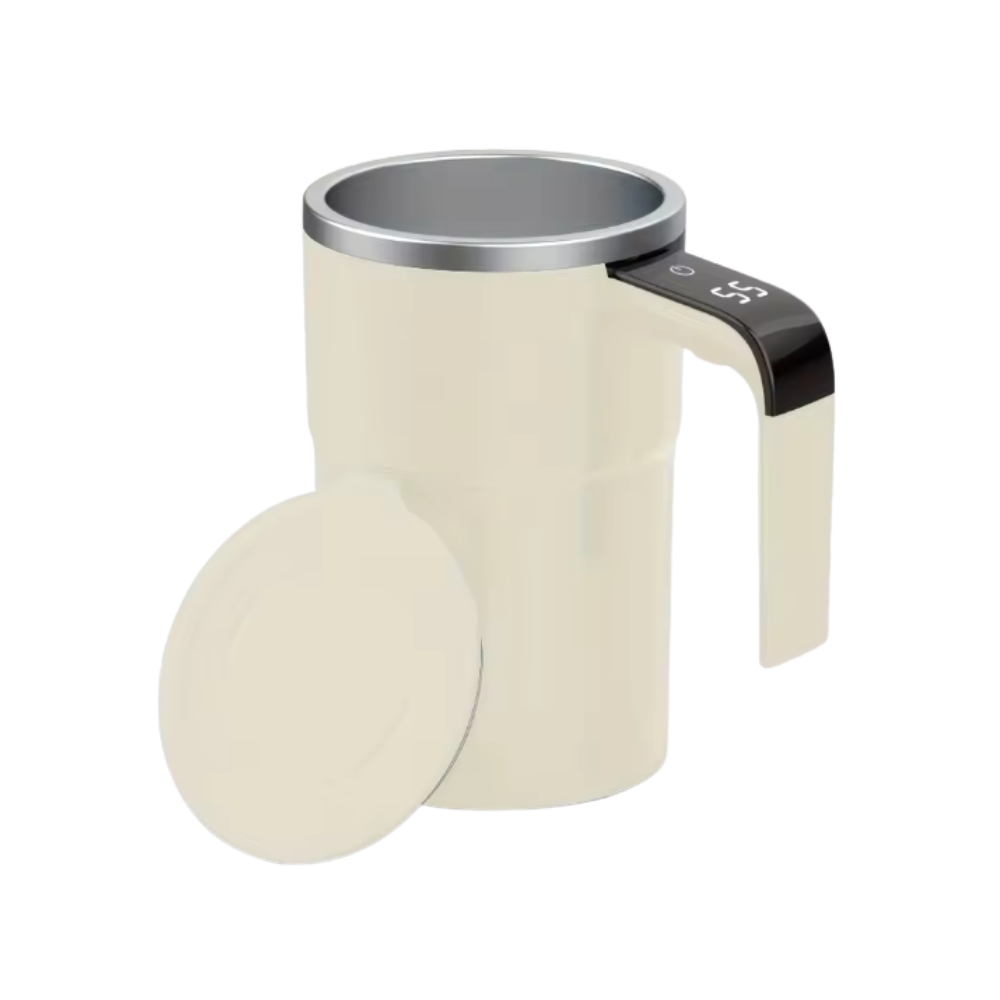 Tasse intelligente avec mélangeur automatique -Blanc - Ozerty