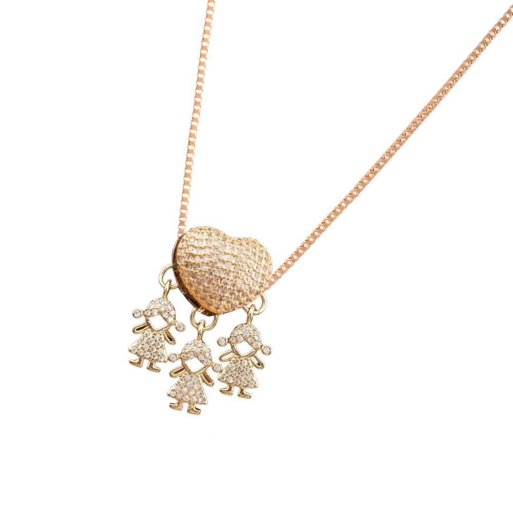 Collier élégant à breloques pour maman
-3 Filles - Ozerty, Collier élégant à breloques pour maman
-3 filles 1 garçon - Ozerty