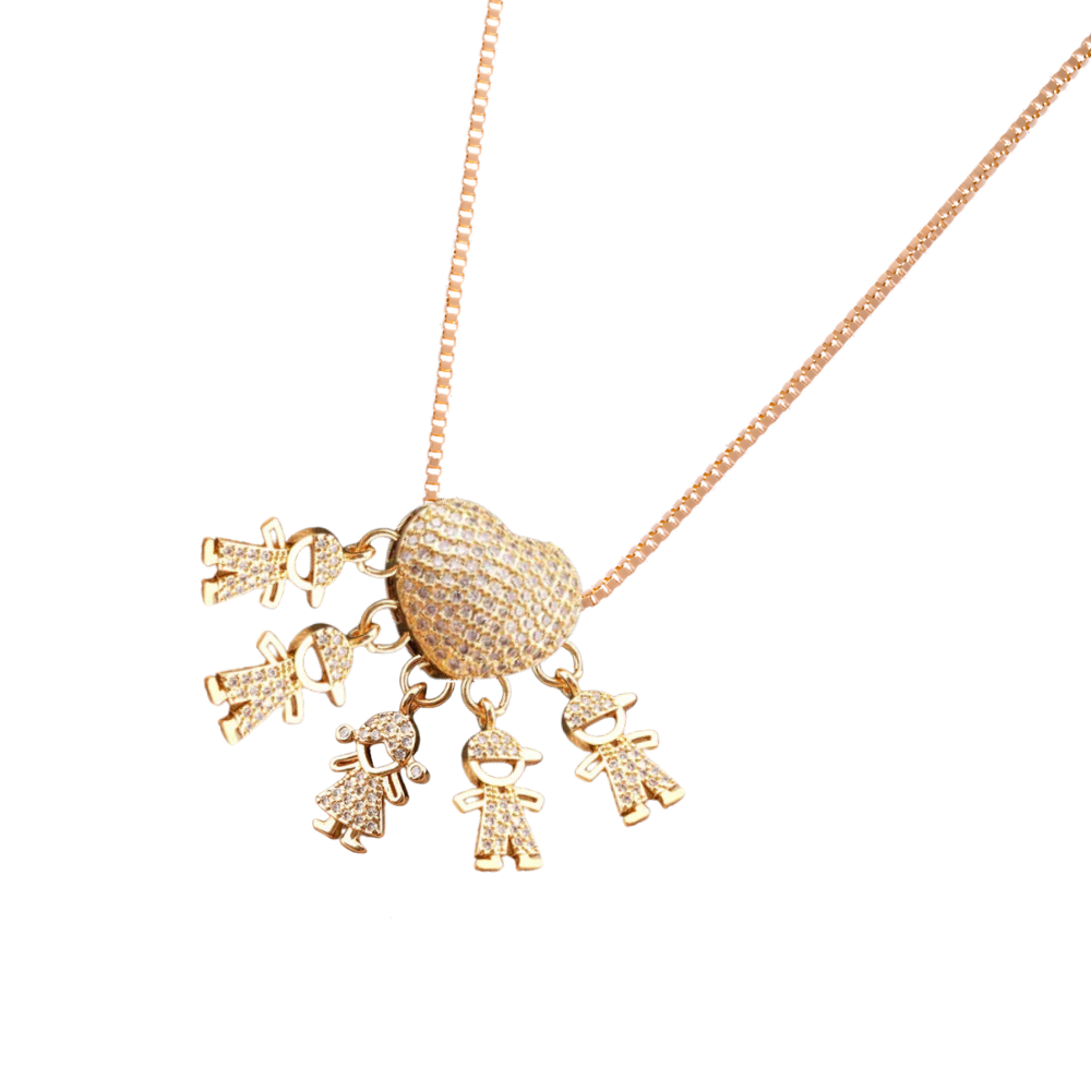 Collier élégant à breloques pour maman
-1 fille 4 garçons - Ozerty