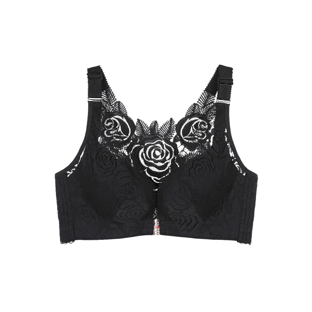 Soutien-gorge push-up élégant en dentelle -Noir - Ozerty