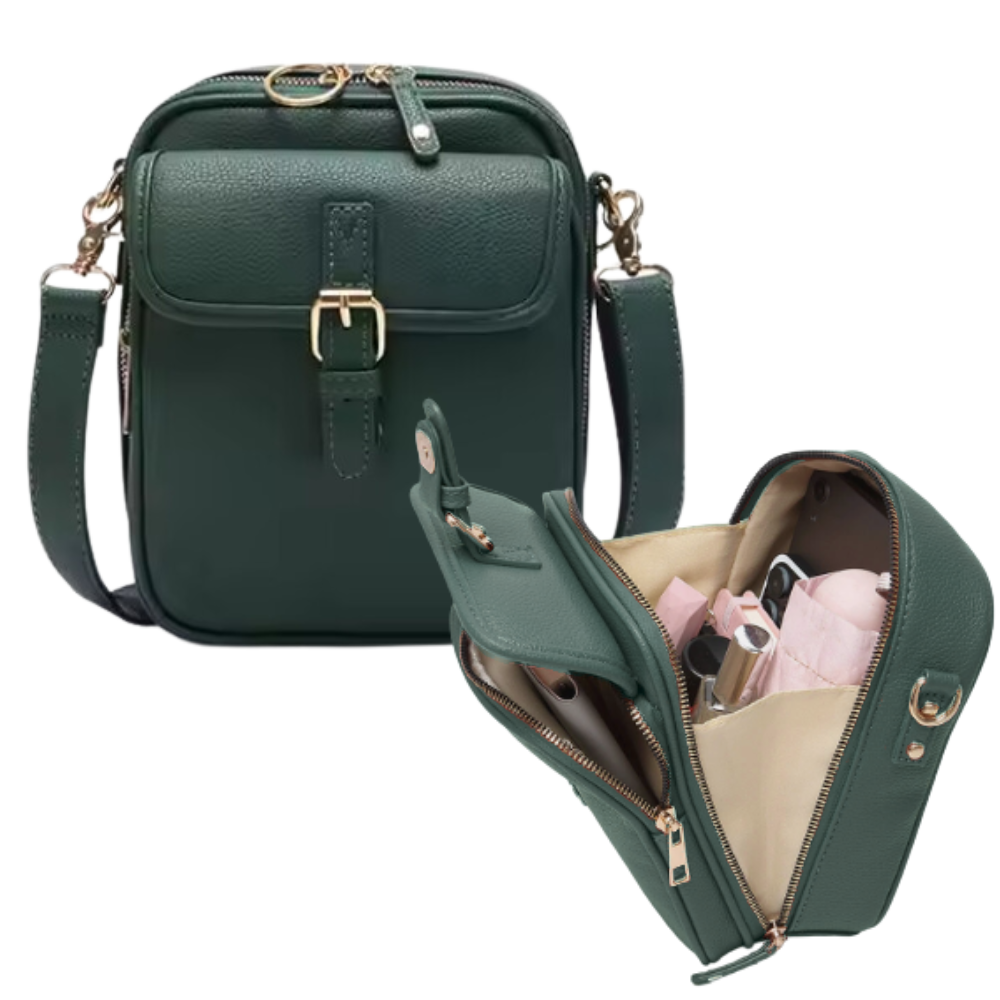 Sac à Bandoulière Vintage Multifonctions -Vert - Ozerty