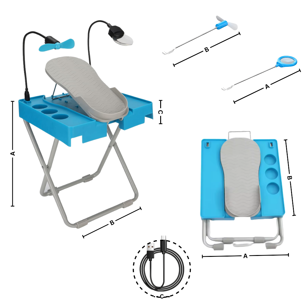 Repose-pieds ergonomique pour pédicure - Ozerty