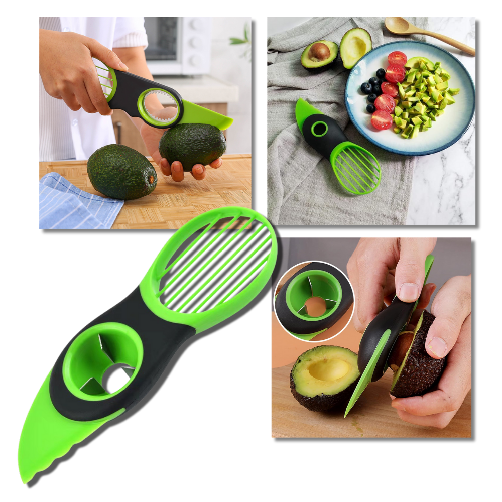 Outil ergonomique multifonctionnel pour couper les avocats - Ozerty