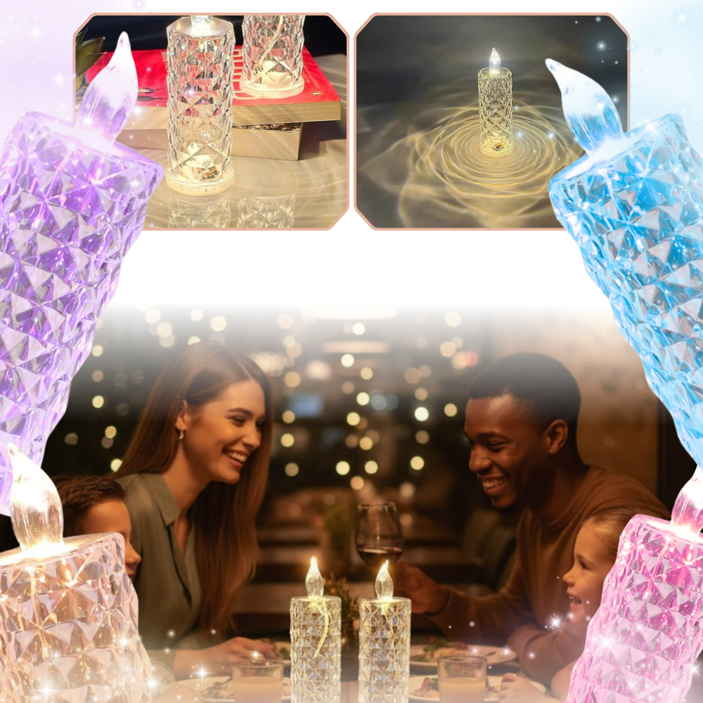 Bougie décorative LED sans flamme en cristal - Ozerty
