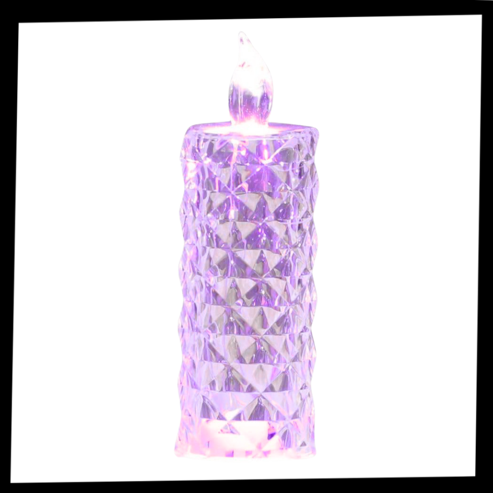 Bougie décorative LED sans flamme en cristal - Ozerty