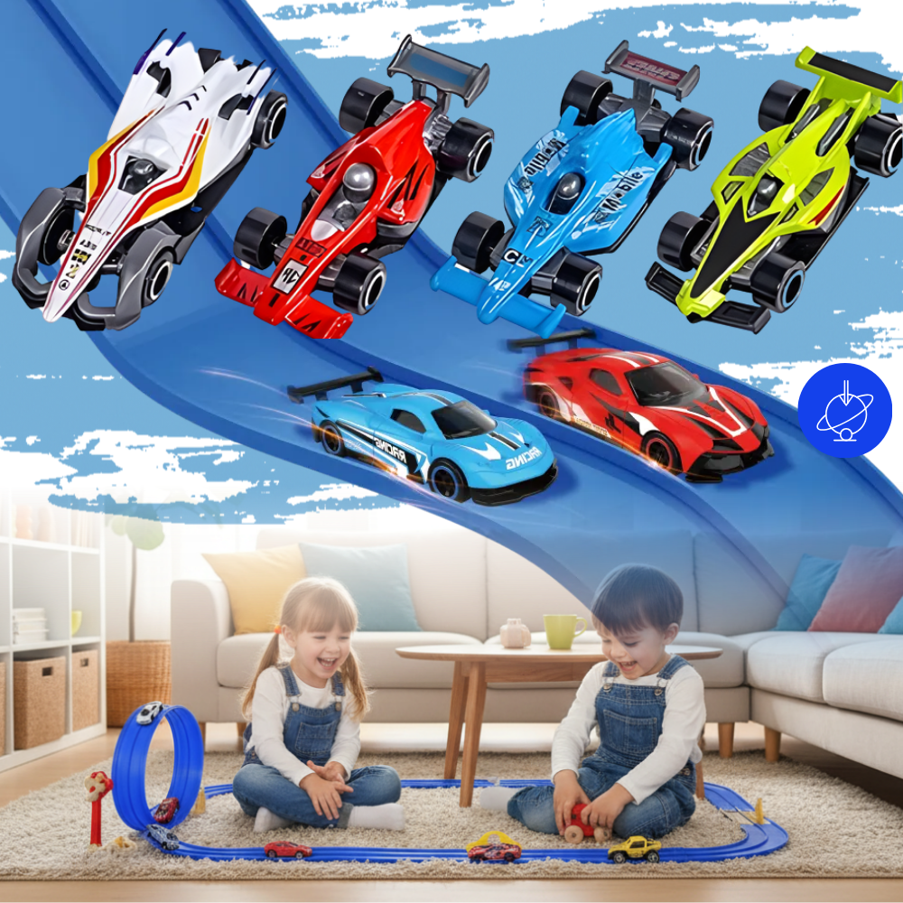 Circuit de course flexible à 2 voies jeu de voiture enfant - Ozerty